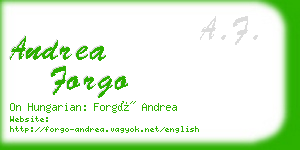 andrea forgo business card